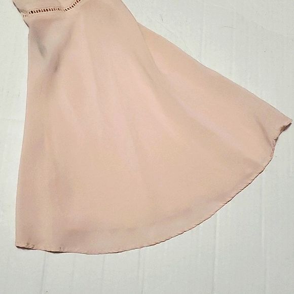 XXI Blush Pink Flare Long Sleeves Flowy Boho Romantic Top - Picture 8 of 10